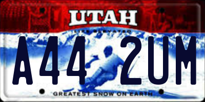 UT license plate A442UM