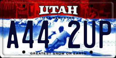 UT license plate A442UP