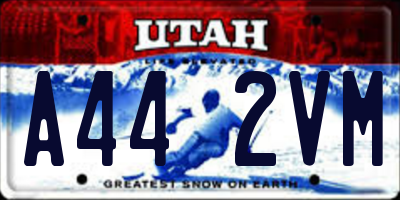 UT license plate A442VM