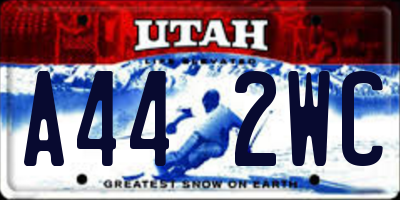 UT license plate A442WC