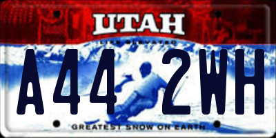 UT license plate A442WH