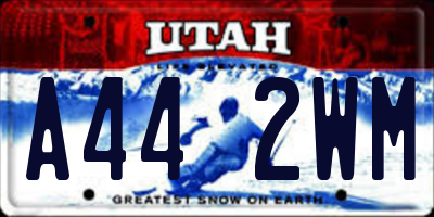 UT license plate A442WM