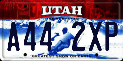 UT license plate A442XP