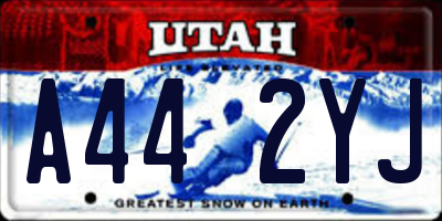 UT license plate A442YJ