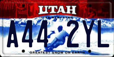 UT license plate A442YL