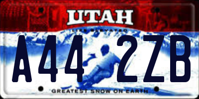 UT license plate A442ZB