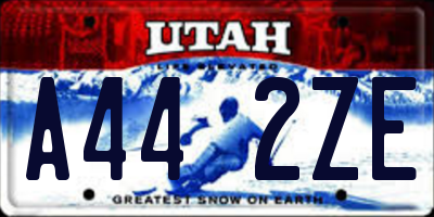 UT license plate A442ZE
