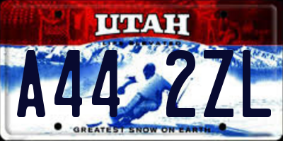 UT license plate A442ZL