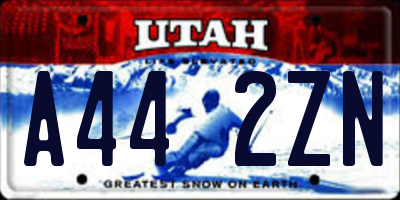 UT license plate A442ZN