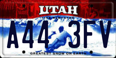 UT license plate A443FV