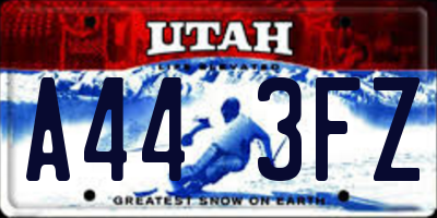 UT license plate A443FZ