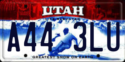 UT license plate A443LU