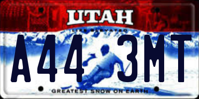 UT license plate A443MT