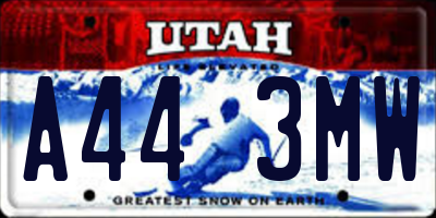 UT license plate A443MW