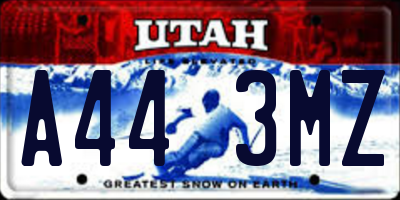 UT license plate A443MZ