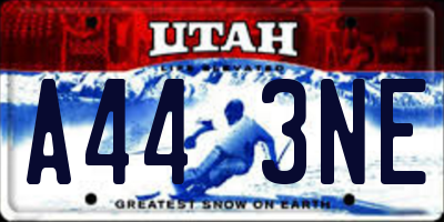 UT license plate A443NE