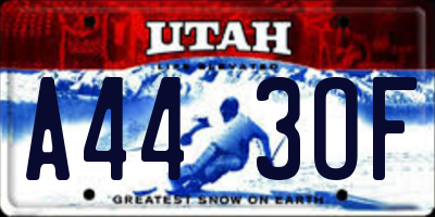 UT license plate A443OF