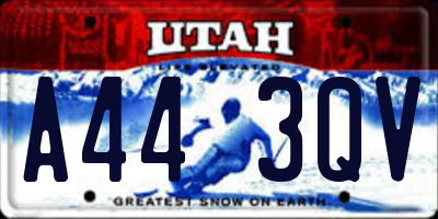 UT license plate A443QV