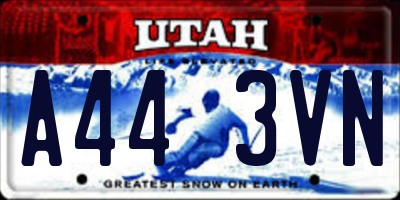 UT license plate A443VN