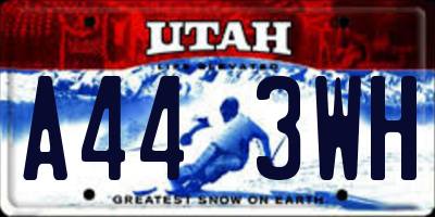 UT license plate A443WH