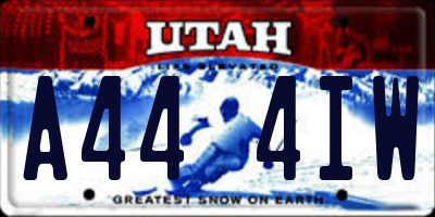 UT license plate A444IW