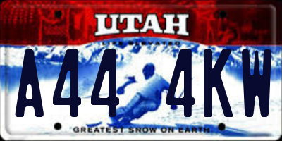 UT license plate A444KW