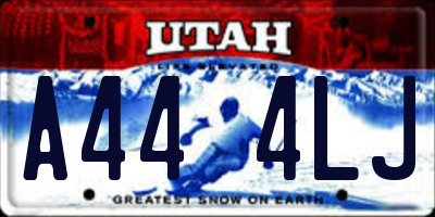 UT license plate A444LJ