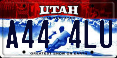 UT license plate A444LU