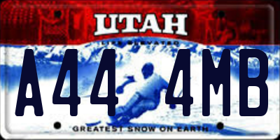 UT license plate A444MB