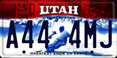 UT license plate A444MJ