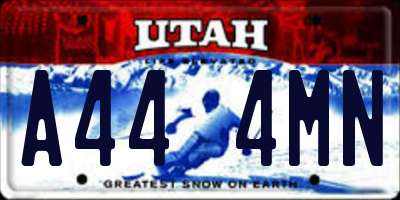 UT license plate A444MN