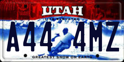 UT license plate A444MZ
