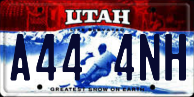 UT license plate A444NH