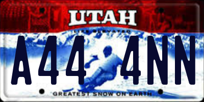 UT license plate A444NN