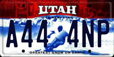 UT license plate A444NP