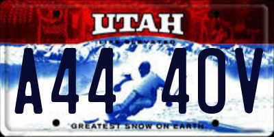 UT license plate A444OV