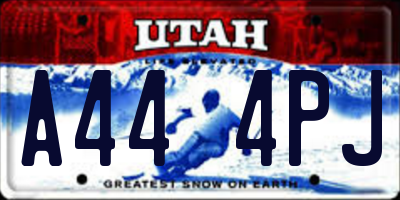 UT license plate A444PJ