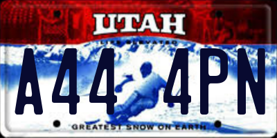 UT license plate A444PN