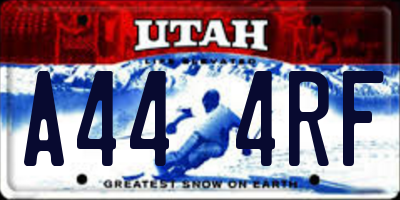UT license plate A444RF