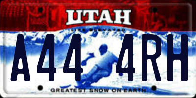 UT license plate A444RH