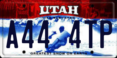 UT license plate A444TP