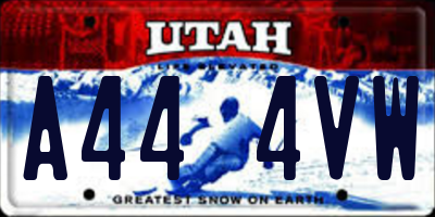 UT license plate A444VW