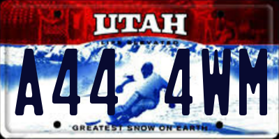 UT license plate A444WM