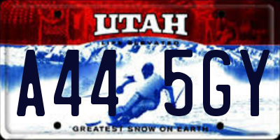 UT license plate A445GY