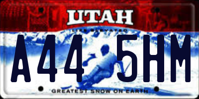 UT license plate A445HM