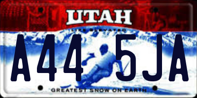 UT license plate A445JA