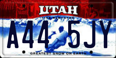UT license plate A445JY
