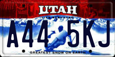 UT license plate A445KJ