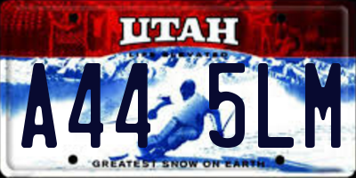 UT license plate A445LM