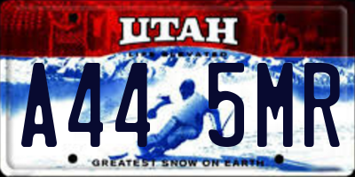 UT license plate A445MR